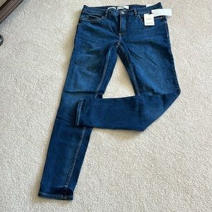 MNG Kim Super Skinny Push Up Low Waist Blue Jeans Size 8 NWT